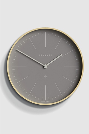 Mr Clarke Clock - Pale Wood Clay Grey Dial