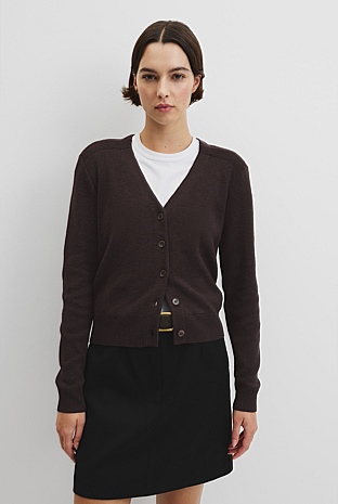 Organically Grown Cotton Linen Blend Knit Cardigan