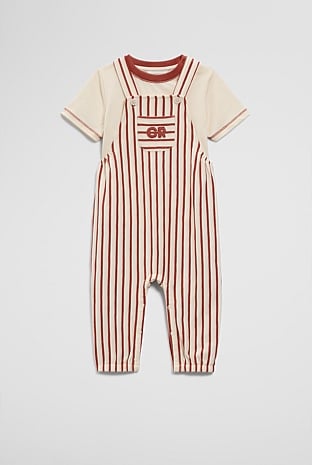 Organically Grown Cotton Jersey Short Sleeve Overall Set