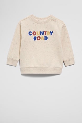 Contrast Boucle Sweat
