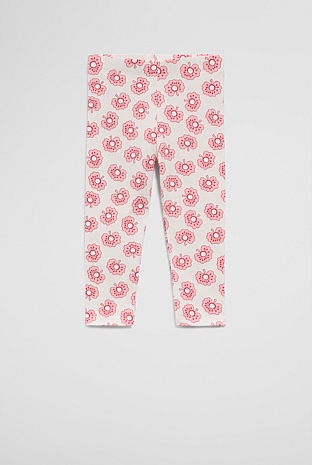 Organically Grown Cotton Blend Printed Legging