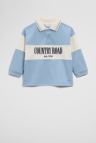 Organically Grown Cotton Logo Rugby T-Shirt