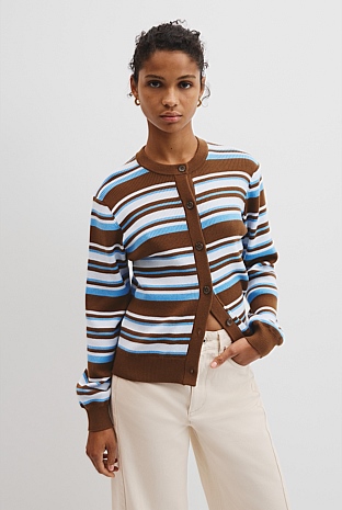 Stripe Knit Cardigan