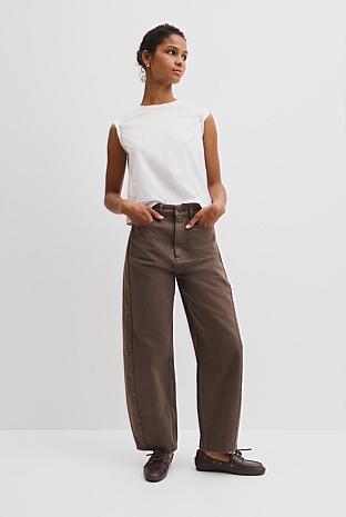 High Rise Barrel Jean