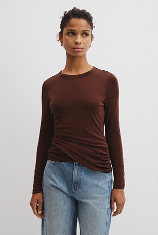 Jersey Wrap Top