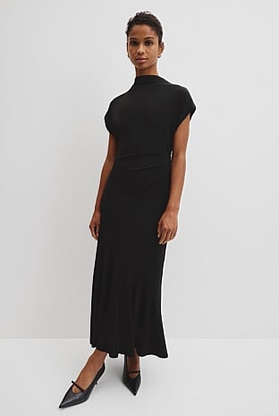 Drape Neck Dress