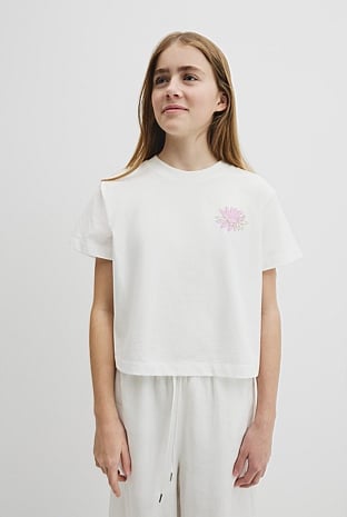 Teen Australian Cotton Short Sleeve Boxy Print T-Shirt