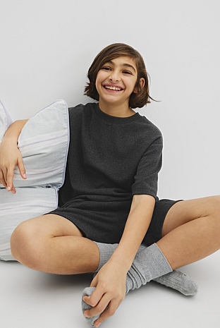 Teen Organically Grown Cotton Blend Short Sleeve Relaxed Pyjama Set