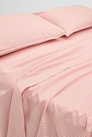 Brae Australian Cotton Stripe King Flat Sheet