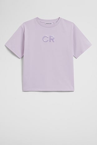 Organically Grown Cotton Short Sleeve Sequin Logo T-Shirt