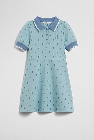 Australian Cotton Short Sleeve Jacquard Polo Dress