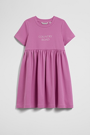 Australian Cotton Blend Short Sleeve Rib Dress