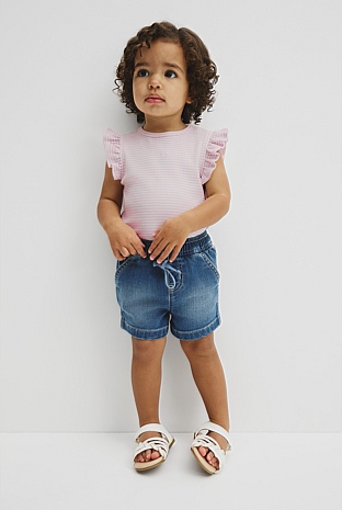 Pull On Denim Short