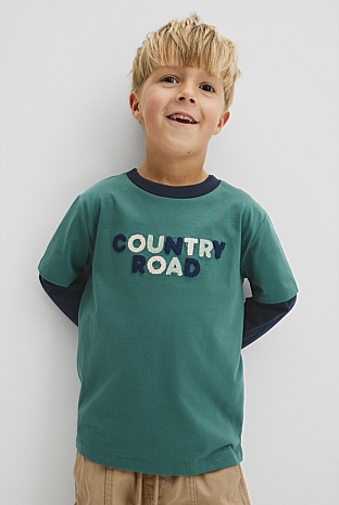 Australian Cotton Short Sleeve Boucle Tee