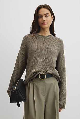 Organically Grown Cotton Tape Yarn Sweater