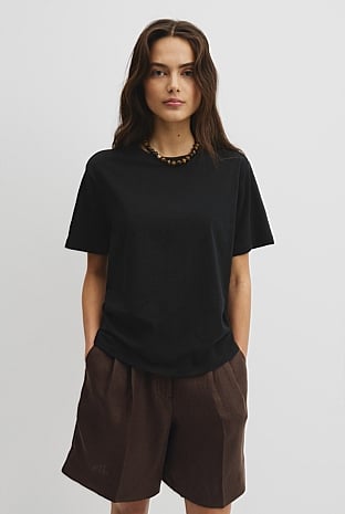 Textured Short Sleeve Slub T-Shirt