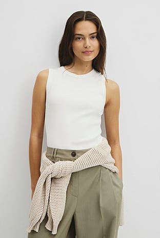 Australian Cotton High Neck Tank
