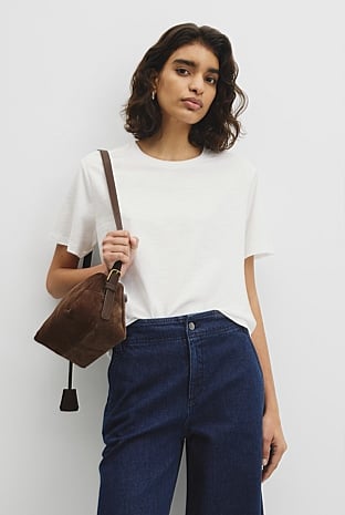 Textured Short Sleeve Slub T-Shirt