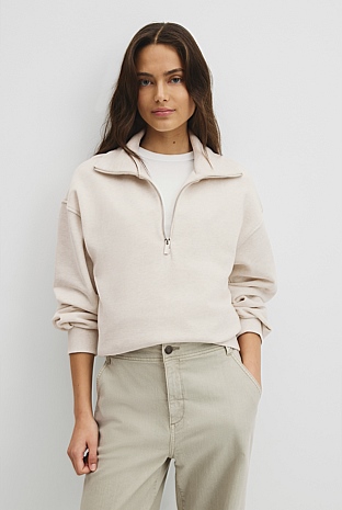 Australian Cotton Funnel Neck Sweat