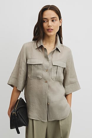 Ramie Utility Blouse