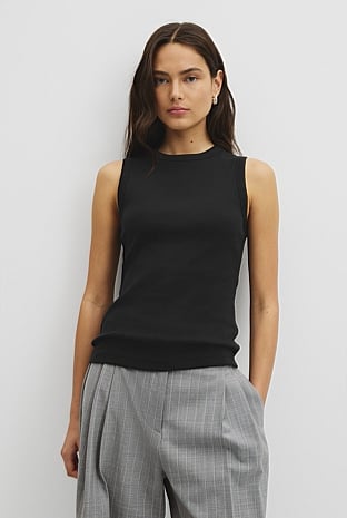 Australian Cotton High Neck Tank