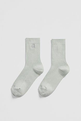 Australian Cotton Blend Country Road Metallic Sock