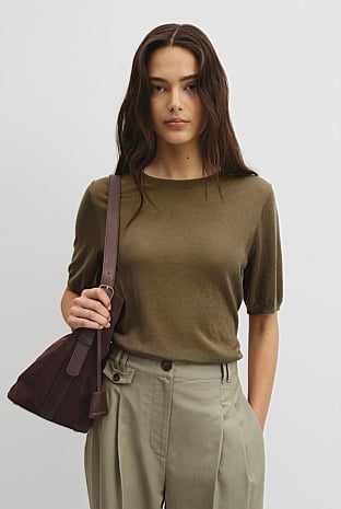 Short Sleeve Knit Tee