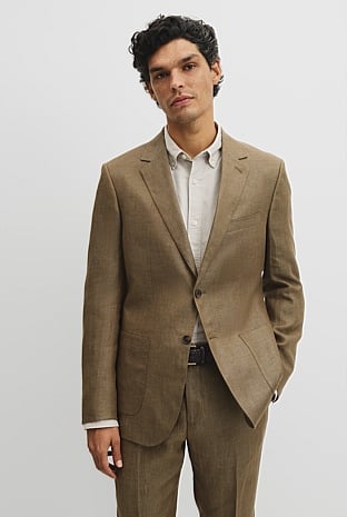 Regular Fit Linen Jacket