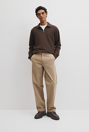 Relaxed Cotton Twill Pant