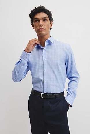 Slim Fit Check Travel Shirt