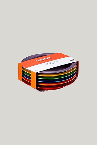 Stoneware Rainbow Set Of 6 Dinner Plates 27cm
