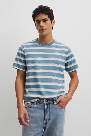 Australian Cotton Stripe Workwear T-Shirt