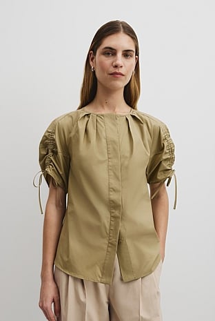 Gathered Sleeve Blouse