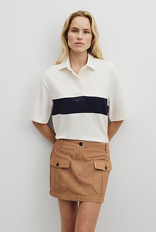 Australian Cotton Short Sleeve Workwear Block Rugby Polo