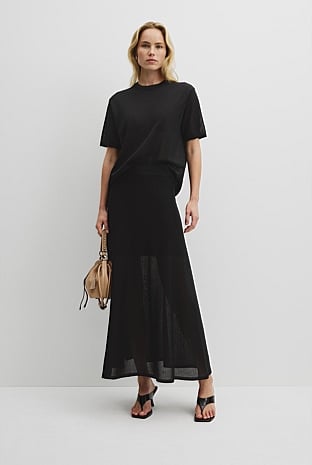 Flared Knit Skirt