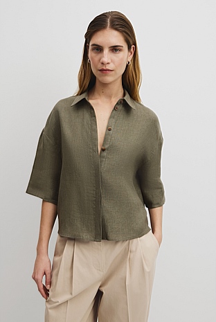 Short Sleeve Linen Shirt