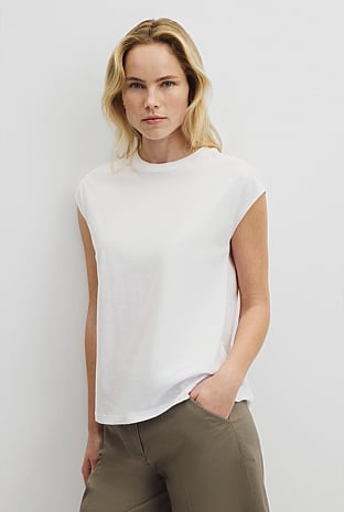 Australian Cotton Relaxed Crew Tank
