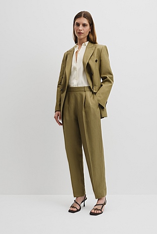 Linen Blend Suit Pant