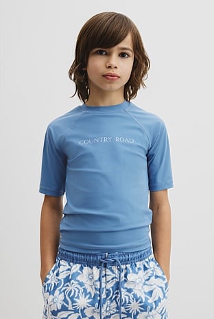 Teen Short Sleeve Logo Rash Vest