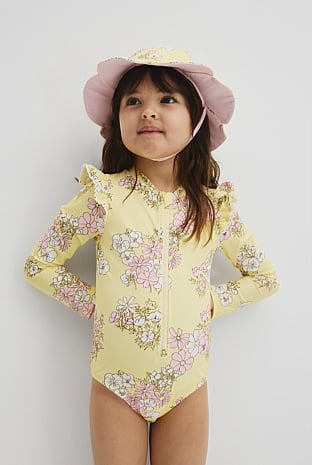 Long Sleeve Frill Swimsuit