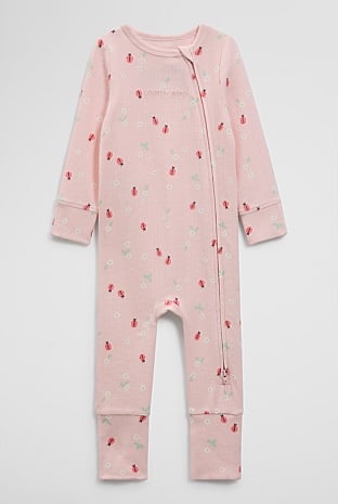 Organically Grown Cotton Blend Pointelle Jumpsuit