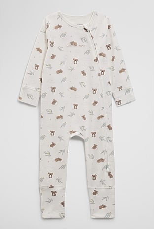 Organically Grown Cotton Jersey Print Jumpsuit