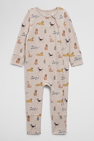 Organically Grown Cotton Jersey Print Jumpsuit