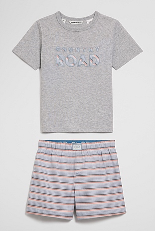 Short Sleeve Logo Pyjama Set