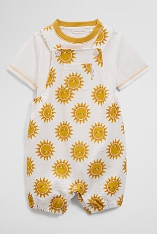 Organically Grown Cotton Embroidered Jersey Overall
