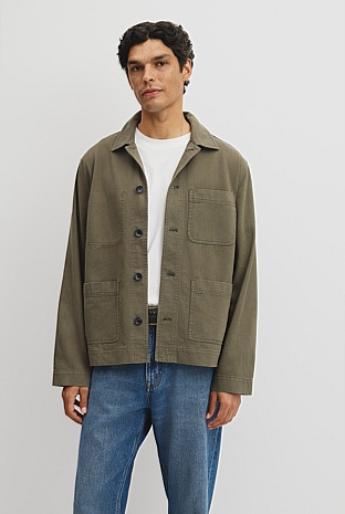 Cotton Twill Garment Dyed Chore Jacket