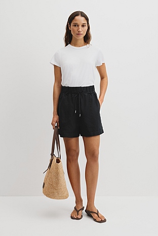 Pull On Linen Short