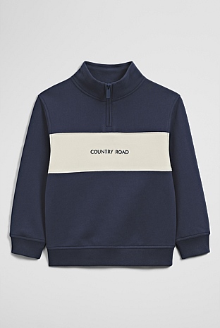 Panelled 1/4 Zip Sweat
