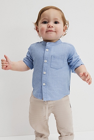 Long Sleeve Chambray Shirt