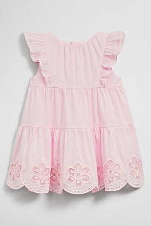 Sleeveless Scallop Frill Dress